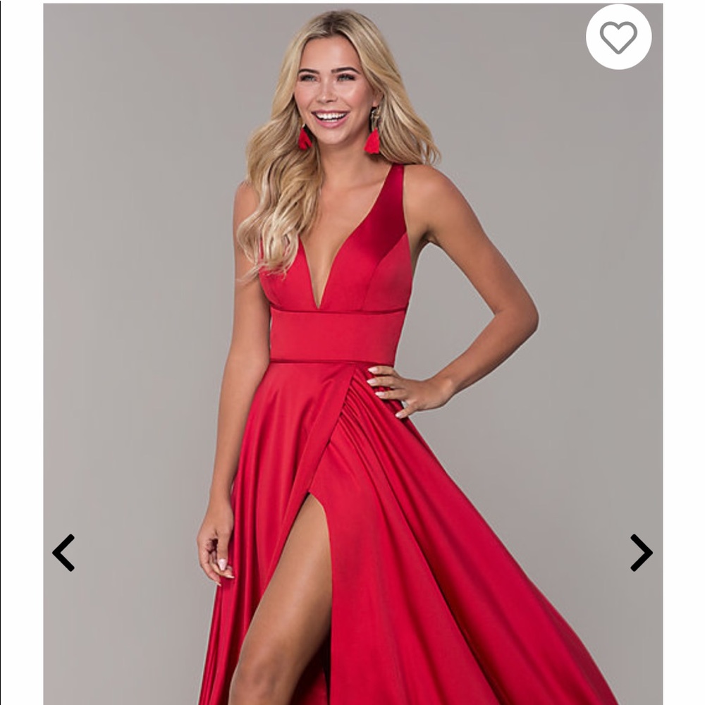 Beautiful red long prom dress